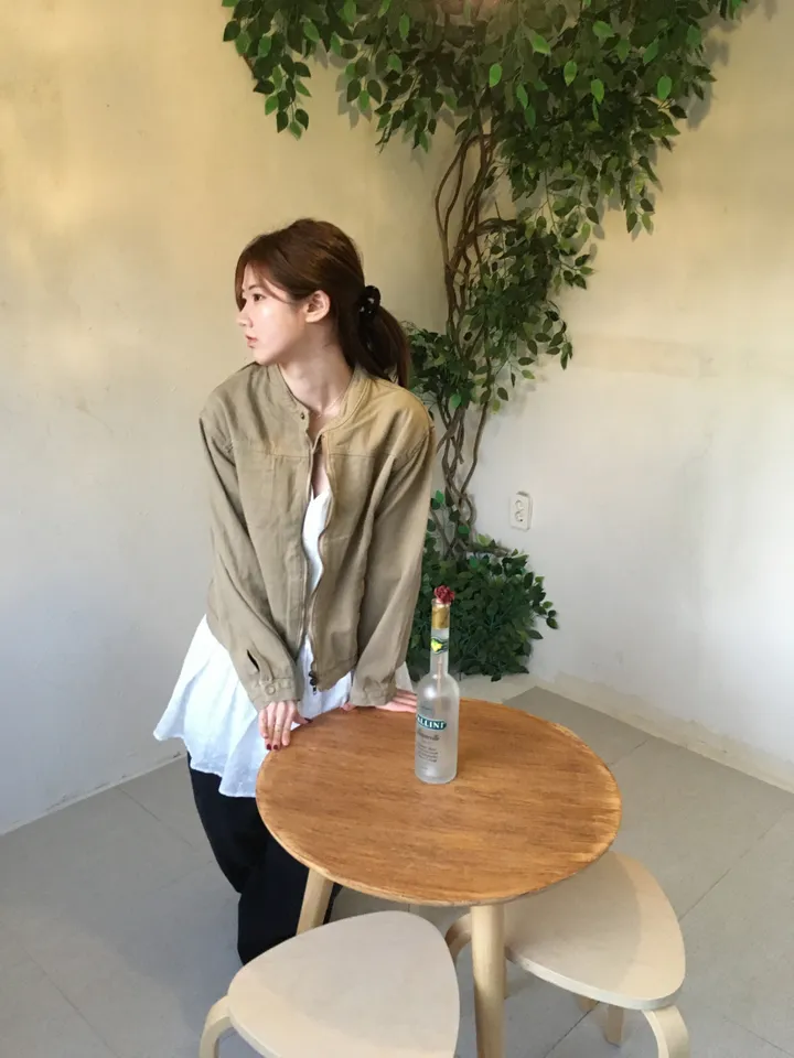 [봄신상💐](2colors/주문폭주🎉/투웨이) 빈티지 블루종 코튼 면 라이더 점퍼 자켓 jk 상세 이미지 42