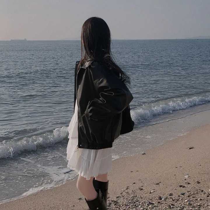 [핵고퀄!/✨주문폭주/후기극찬✨]매트 레더의 정석,오버핏 레더 블루종 자켓 점퍼 상세 이미지 31