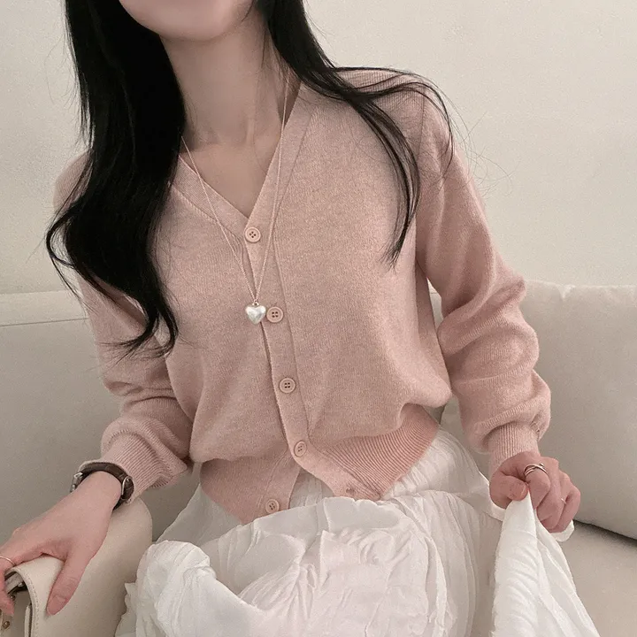봄필수템 [브이넥/라운드넥] 소장각 라운드 브이넥 기본핏 긴팔 가디건 상세 이미지 23