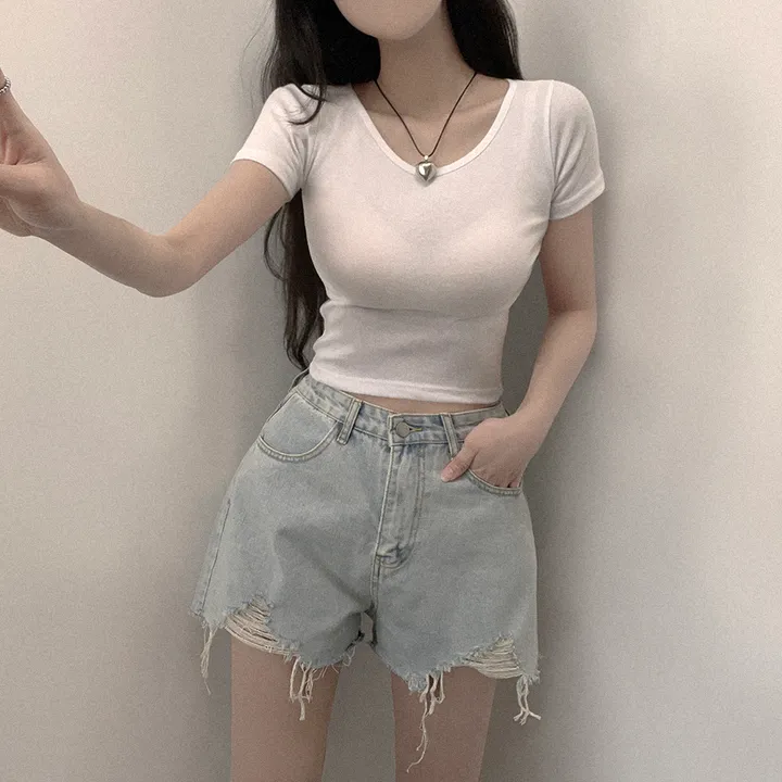 [데일리/꾸안꾸] 여름 필수템, 퓨어 워싱 데미지 데님 숏팬츠 상세 이미지 38
