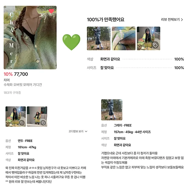 만족도 100%🖤비치 루즈 네트 카라 니트 가디건 - 3color 남여공용 상세 이미지 3
