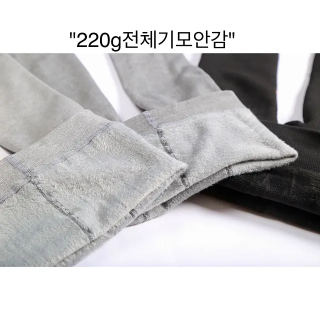 [2개구매할인/고리형,일반형] 밍크융안감 겨울 융털 데일리 골지 기모레깅스(3color) 상세 이미지 3