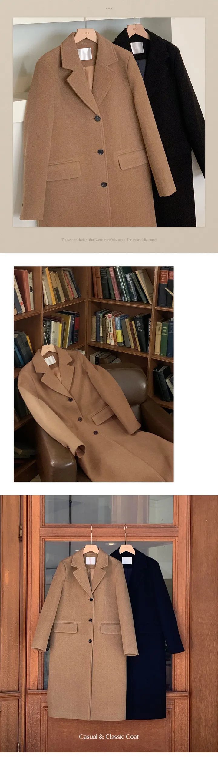 [자체제작/2천장돌파!/S-XL]프레이 스텐카라 탄탄 싱글 롱 코트 상세 이미지 15