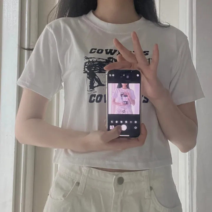 카우보이 크롭 반팔티 (2color) 상세 이미지 5