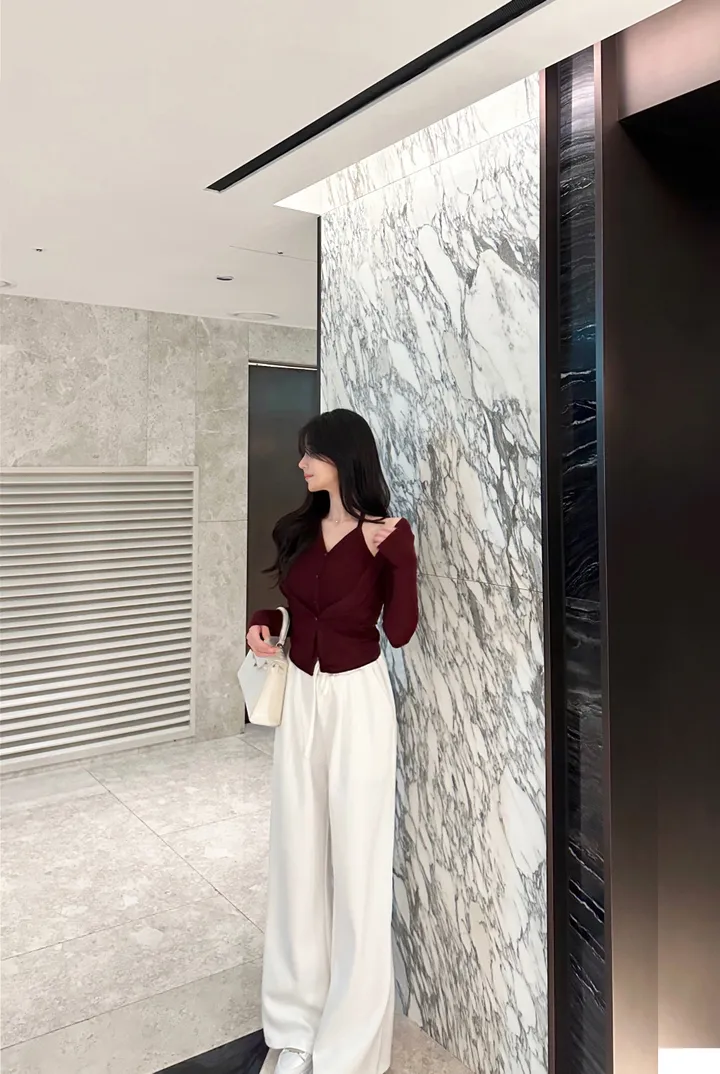 오묘한컬러감🌹*뷰엘단독* 아망 홀터넥 나시 가디건 투피스 세트 레이어드 가디건 봄가디건 상세 이미지 21
