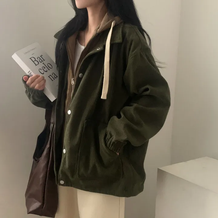[예쁨보장✨/일체형] 코듀로이 골덴 후드집업, 점퍼자켓 - 3color 상세 이미지 6