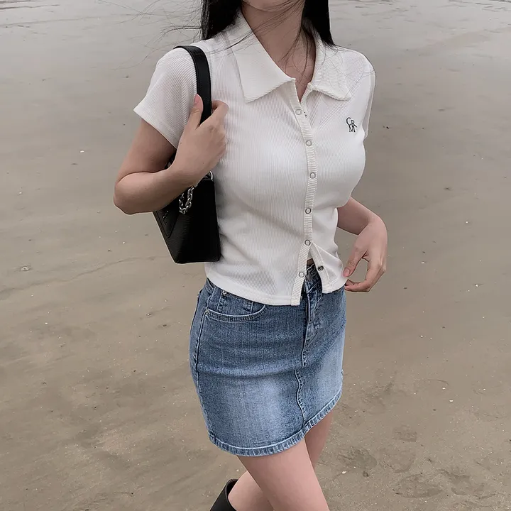 [드디어반팔출시!!/아이보리 당일출고🎉] 자체제작 #크치Made 반팔 ver. 웨하스 슬림핏 카라 골지 반팔 니트 가디건 - cd 상세 이미지 40
