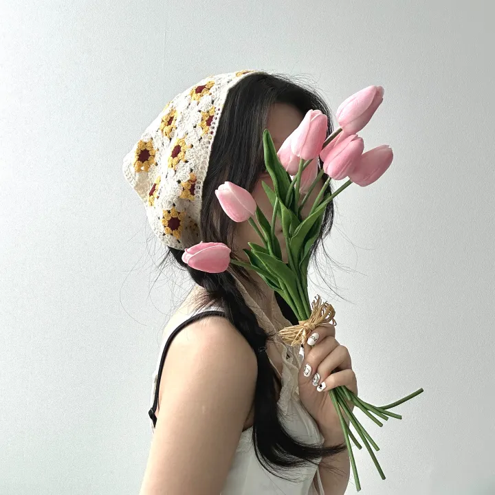 [묶음할인✨2개:8800원/키치💖] 러블리 헤어 두건 반다나 -8color 봄 여름 체육대회 운동회 휴양지 여행 플라워 딸기 시스루 체리 학생 데일리 데이트 캐주얼 유니크 힙 상세 이미지 26