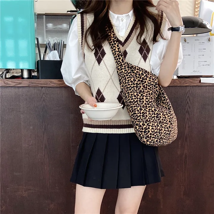 🥰당일출고✅ 에코백🎀 가벼운가방 데일리백 보조가방 산책가방 숄더백 시장가방 장바구니 쇼퍼백 비치백 대학생 캐주얼 빈티지 쇼핑백 대용량 숙녀용 레퍼드 크로스백2 상세 이미지 18