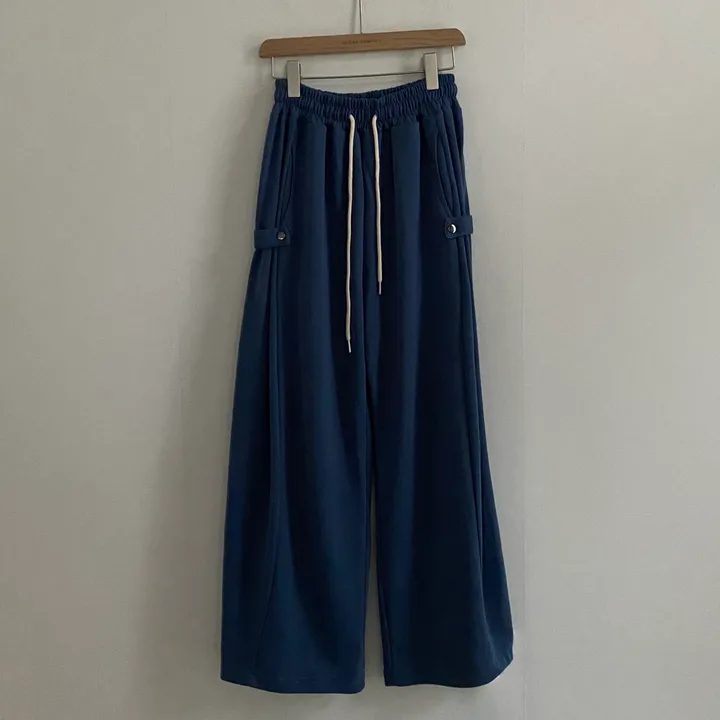 Made [봄컬러추가/🤍숏,롱!] 비어 사이드스냅 비죠, 버튼 롱와이드 트레이닝 추리닝 밴딩팬츠 - 12color 상세 이미지 62