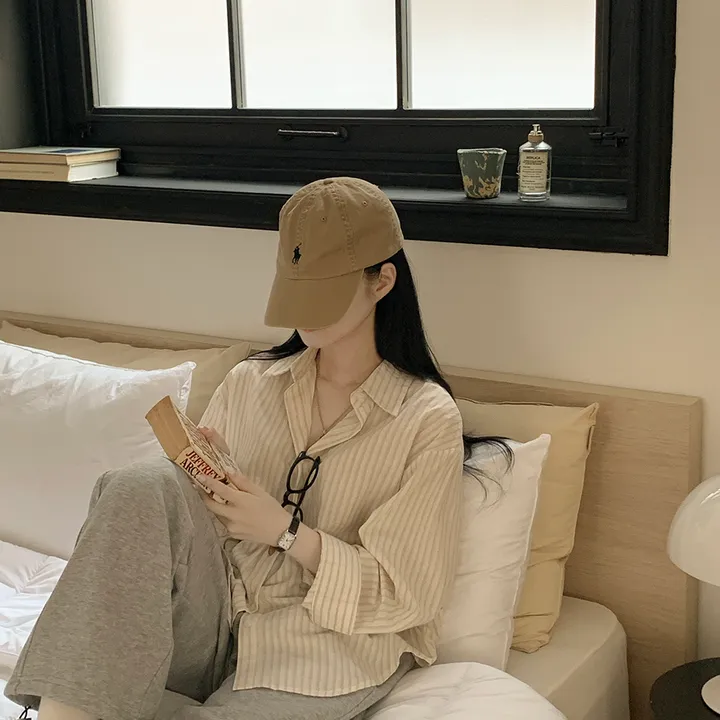 [여름셔츠✨/오버핏!] 버터링 스트라이프 바스락 코튼 레이어드 셔츠 넉넉함보장 빅사이즈 상세 이미지 10