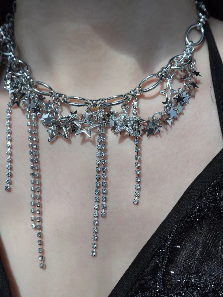 star chain necklace | 별 스타 큐빅 체인 목걸이 상세 이미지 11