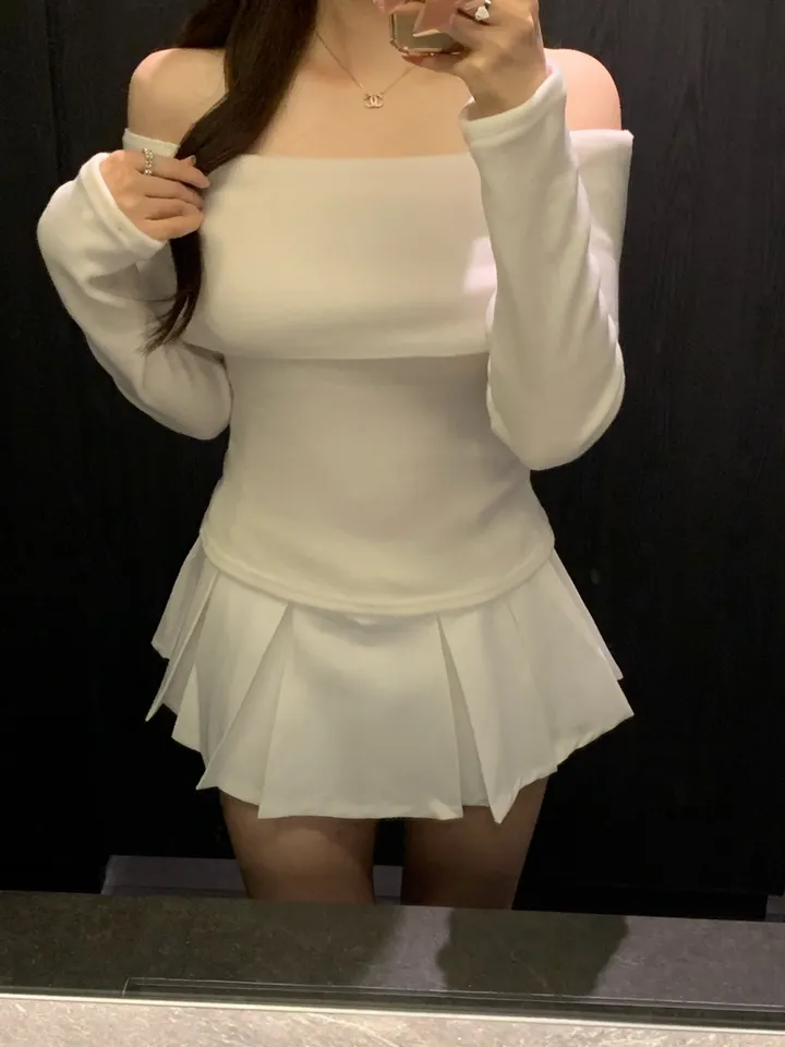 +특가할인✨ [봄신상/팔뚝살소멸핏] 기본충실! 로제 오프숄더 슬림 니트 긴팔 티셔츠 knit (*핏,컬러완벽 *흘러내림X) 상세 이미지 57