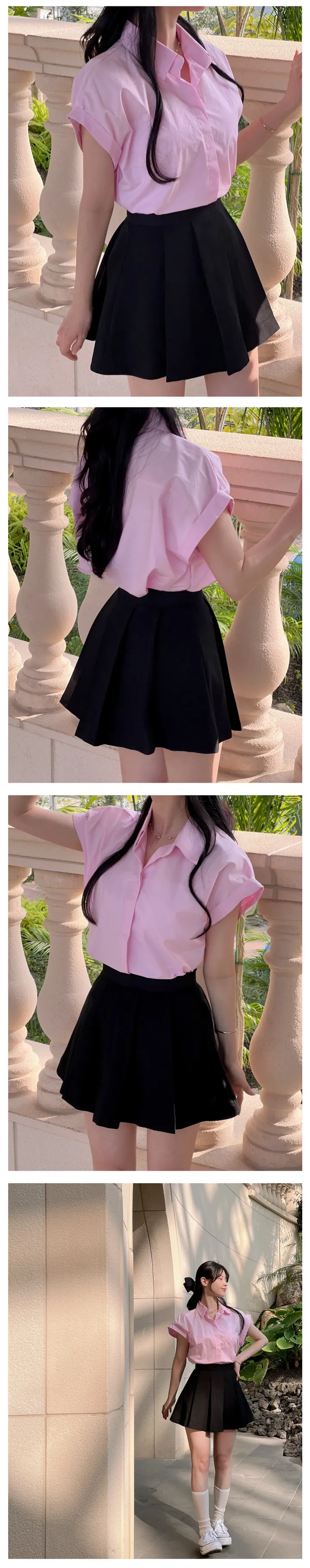 パンツ型裏地付き] Aラインプリーツミニスカート | ファッション通販