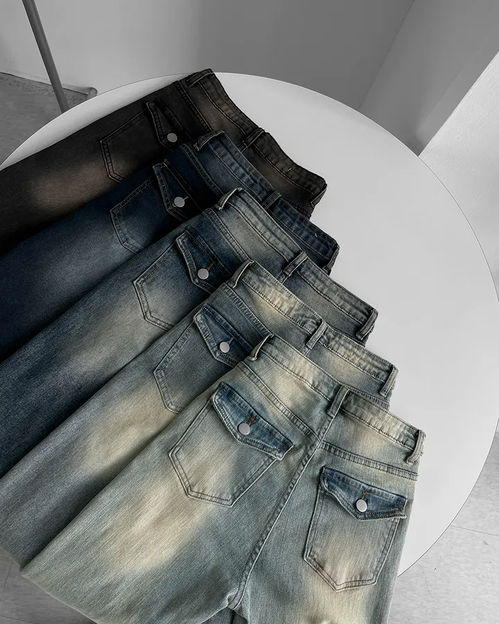 [~XL/2기장] 보헤미안 포켓걸 인어핏 S라인 워싱 부츠컷 데님 팬츠 바지 상세 이미지 70