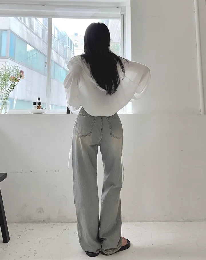 [당일출고] #누적10만장 썸머ver [MADE] 블림진 오버핏 딥 브러쉬 롱 와이드 데님 팬츠 (기장선택) 상세 이미지 110