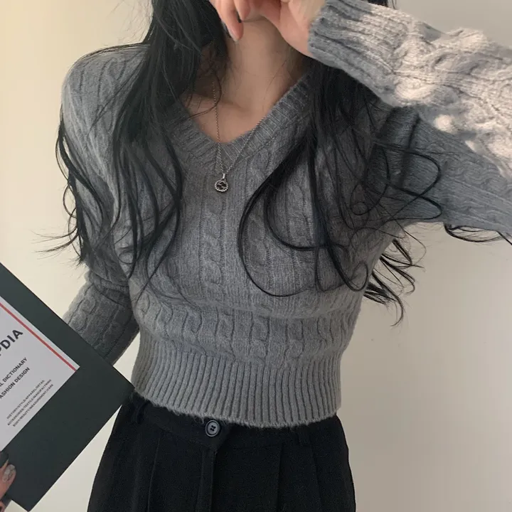 [허리보정2탄] 에브리데이 꽈배기 브이넥 니트 ;4col 상세 이미지 17