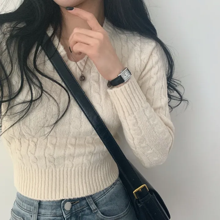 [허리보정2탄] 에브리데이 꽈배기 브이넥 니트 ;4col 상세 이미지 28