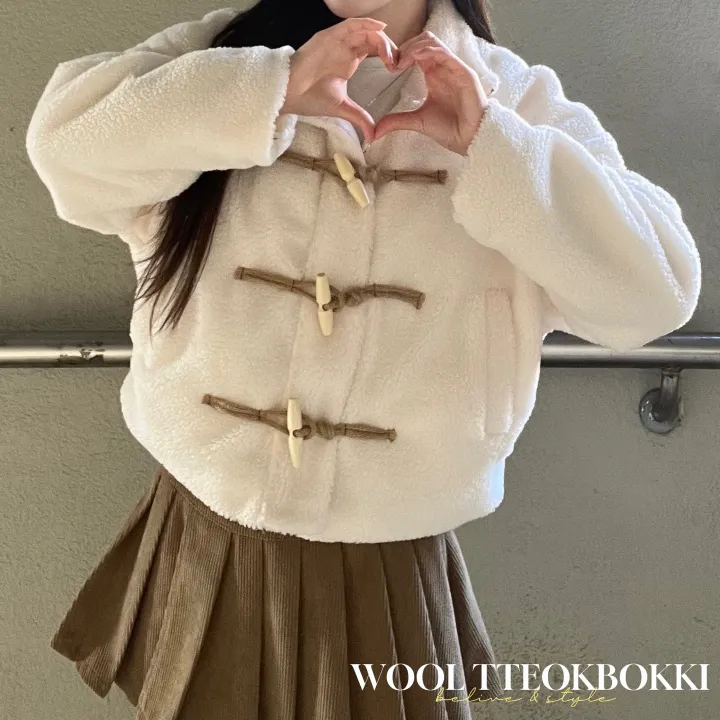 🚀당일출고🚀[뽀글이/누빔🔥/왕따뜻!/떡볶이/크롭]떡볶이뽀글이 떡볶이점퍼 누빔점퍼 떡볶이숏코트 뽀글이자켓 양털자켓 크롭아우터 상세 이미지 1