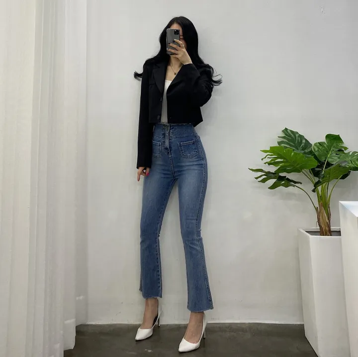 🚀당일발송🚀 [하객룩/세트할인] 봄 가을 프롬 크롭 자켓 와이드 팬츠 슈트 세트 상세 이미지 15