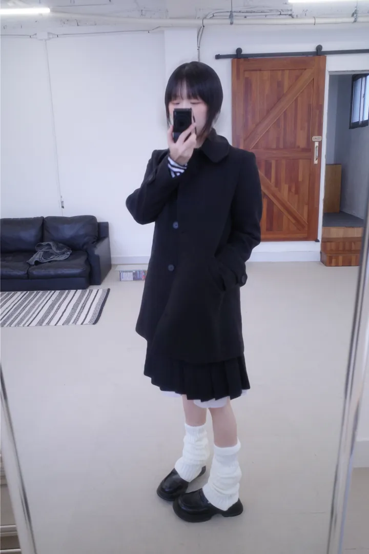 하누 레귤러 하프 코트 상세 이미지 8