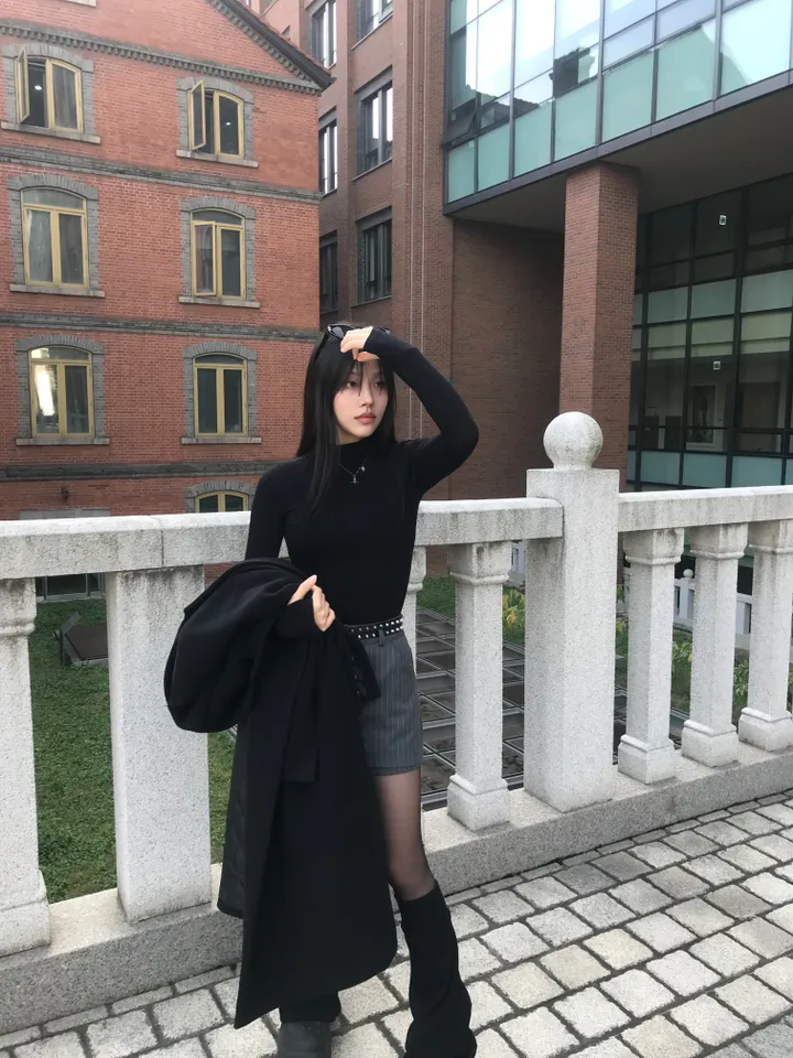 [울함유고퀄🖤] 엘리 울 더블 버튼 뒤트임 누빔 겨울 롱 코트 상세 이미지 29