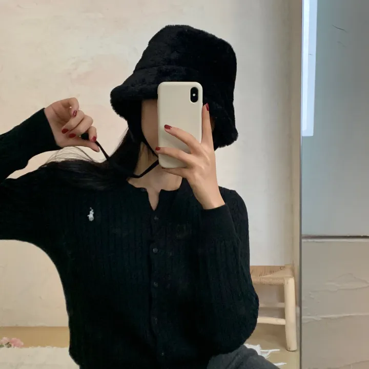 [당일출고❤️] 밍크 귀도리 버킷햇 겨울 방한 모자 얼굴소멸 벙거지 소프트 퍼 모자 귀달이 3color 상세 이미지 12