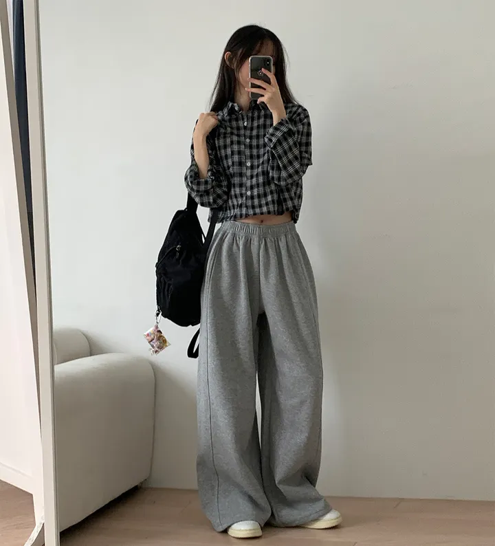 MD소장[핏강추🖤/3기장/밑단스트링] 글루타 절개 뒷 포켓 와이드핏 트레이닝 팬츠 3colors 상세 이미지 15