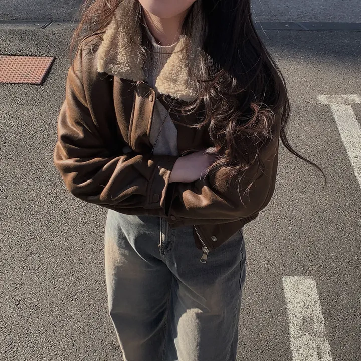 [양털안감🖤/겨울무스탕]고급빈티지무드, 소프트 스웨이드 양털 무스탕 점퍼 자켓 상세 이미지 53