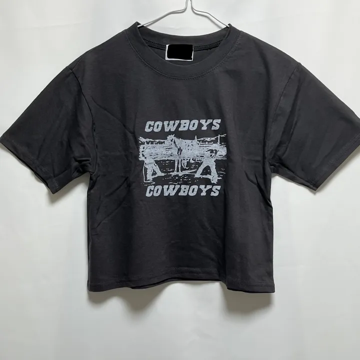 카우보이 크롭 반팔티 (2color) 상세 이미지 10