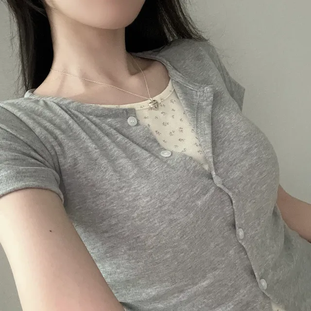[ 일체형/플라워패턴🌷] 밍디 플라워 레이어드 옆셔링 가디건 (3col) 상세 이미지 10