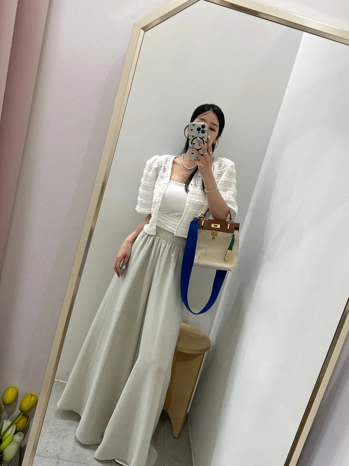 [러블리 한가득~❤️] 봉긋 레이스 엔젤 퍼프 크롭 가디건 상세 이미지 83