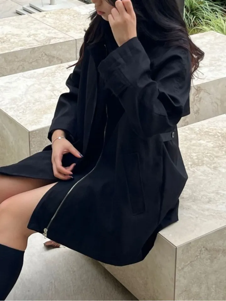 [봄 가을 필수🍂] 숏 케이프 트렌치 하프코트 2color 상세 이미지 24