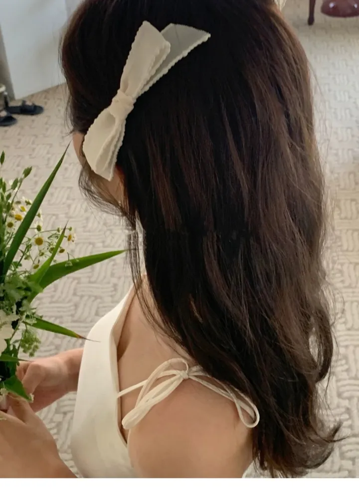 🔥주문폭주🚀당일🚀발레코어 리본 머리핀 아이돌 하이틴 리본핀 옆머리헤어핀 2p 상세 이미지 18