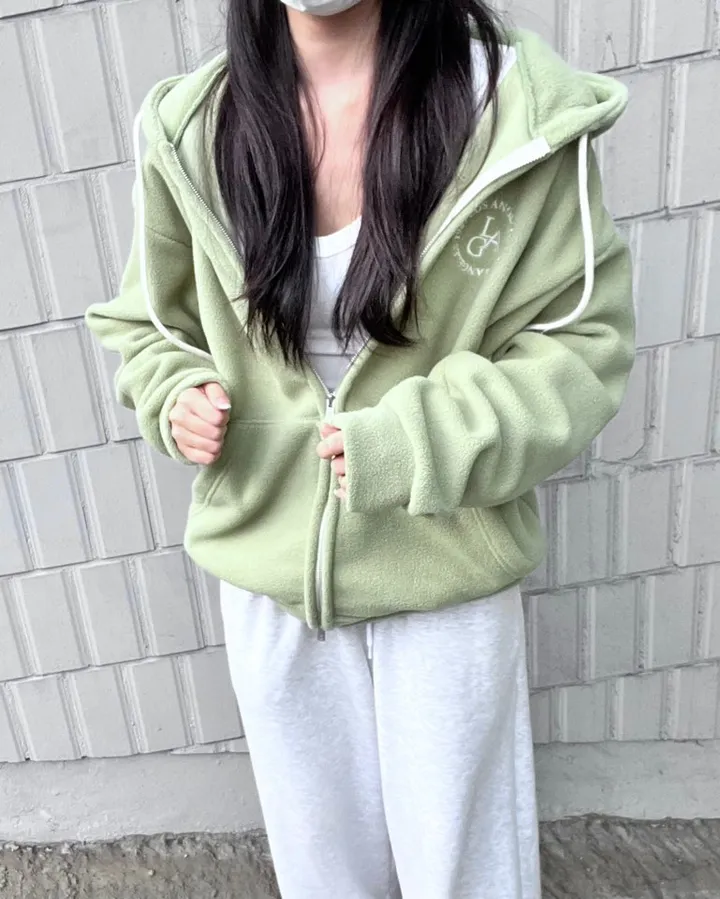 후리스 레터링 더비 투웨이 후드zip up -10col 상세 이미지 19