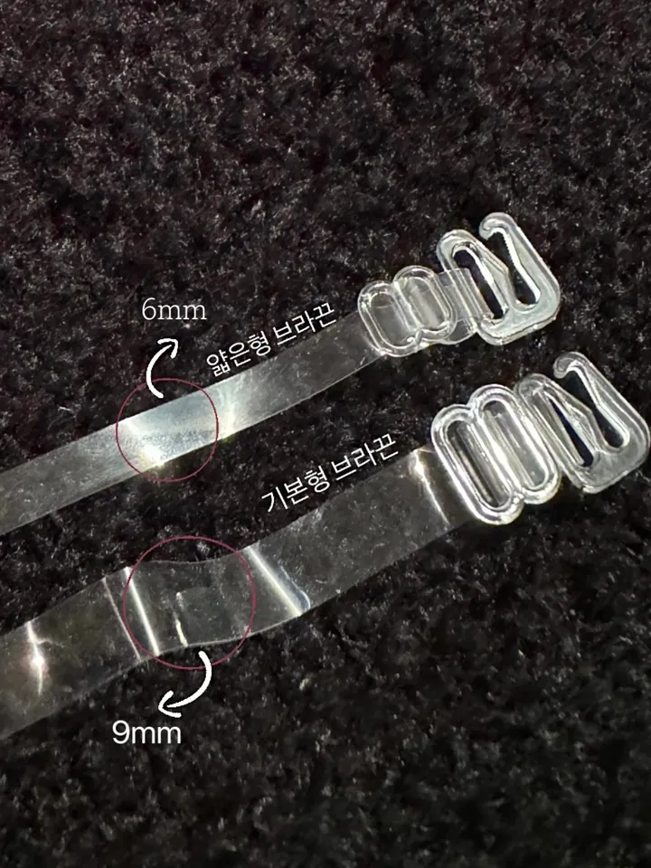 투명브라끈국내산/3개에4,500원추가금 없음X브라끈 어깨끈 속옷끈 오프숄더 튜브탑 슬림 스트랩 브라 필수템/기본템/여름맞이할인 투명 브라 끈 실 누드 웨딩 촬영 비키니 어깨 상세 이미지 6