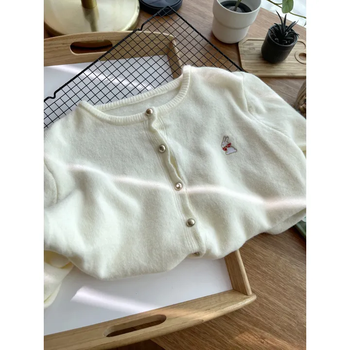 봄가디건 봄아우터 데일리 토끼 자수 상세 이미지 12