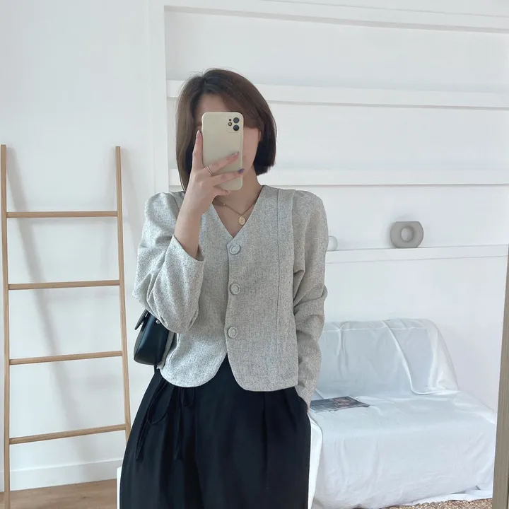 하객룩BEST💗(긴팔ver)[주문폭주🔥] 동글 트위드 버튼 긴팔 자켓 상세 이미지 64