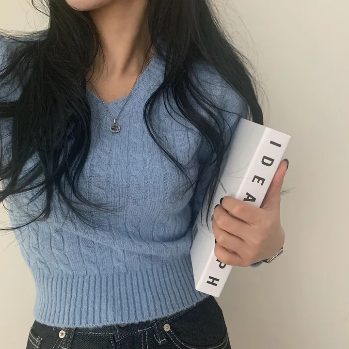 [허리보정2탄] 에브리데이 꽈배기 브이넥 니트 ;4col 상세 이미지 34