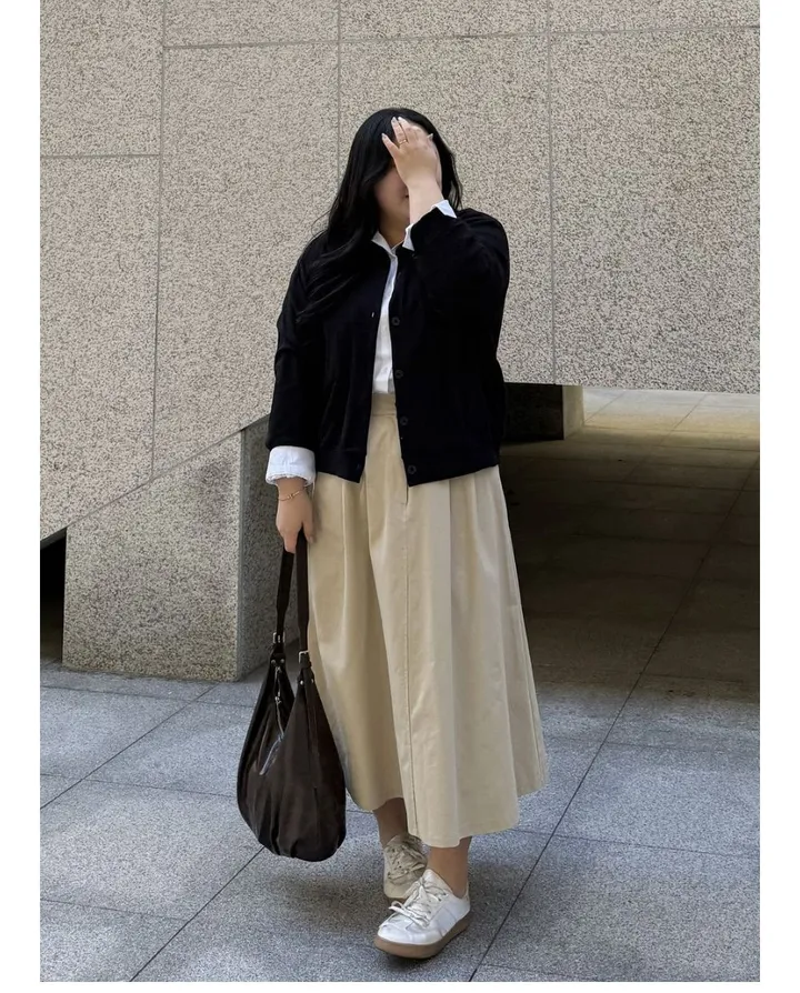 버튼 쭈리 가디건 빅사이즈 셔츠 레이어드 하기 좋은 아우터 간절기 가디건 상세 이미지 8