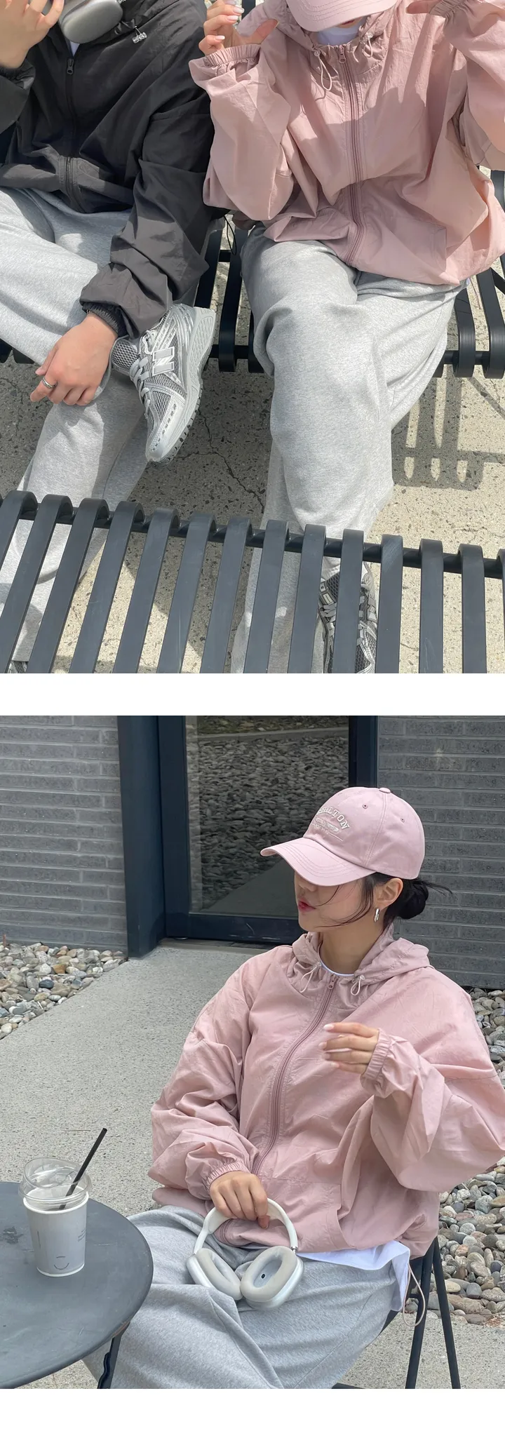 3일 특가⚡기획 후드 봄 여름 얇은 바람막이 집업 자켓 남녀공용 오버핏 고프코어 윈드브레이커 (8col) 상세 이미지 12