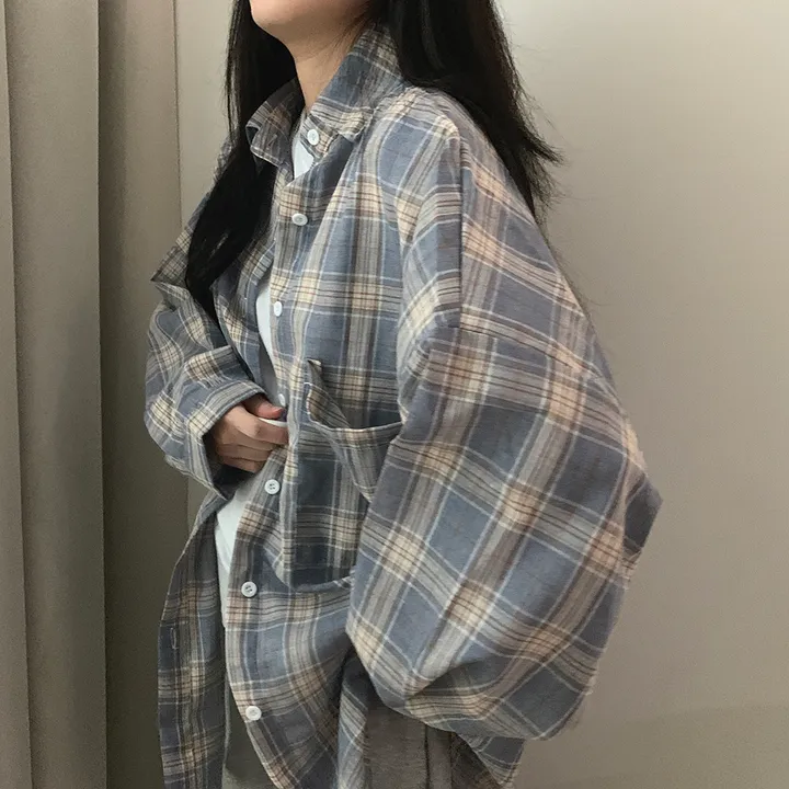 묶음할인🎈[오버핏🤍] 마가린 체크 오버 남방 상세 이미지 19