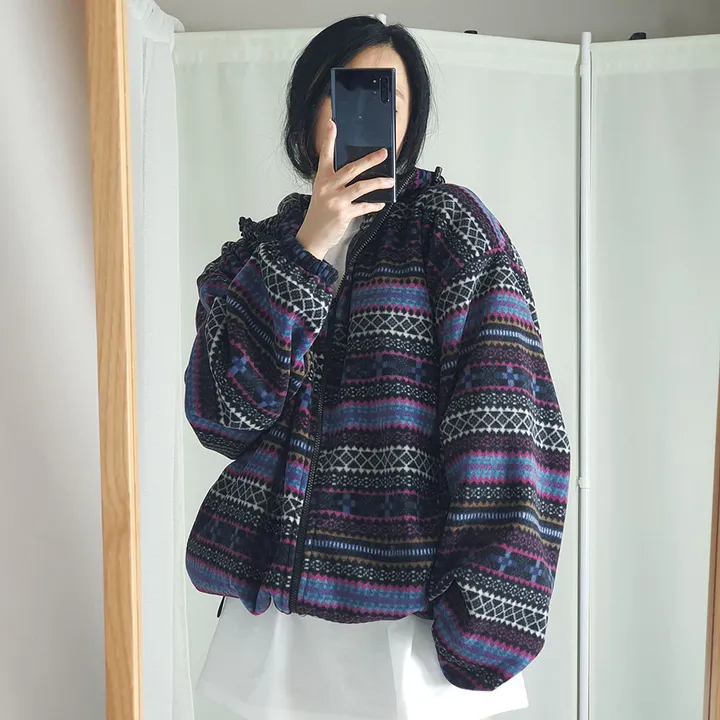 남녀공용 오버핏 파타곤 플리스 후드집업 자켓 상세 이미지 16