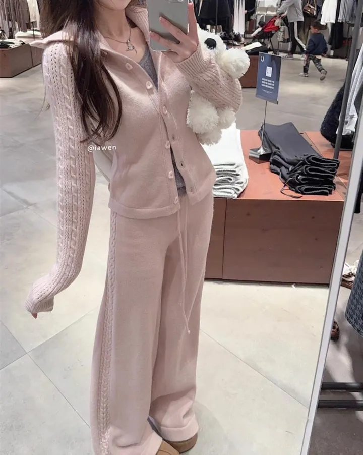 꽈배기 가디건 팬츠 set 상세 이미지 1