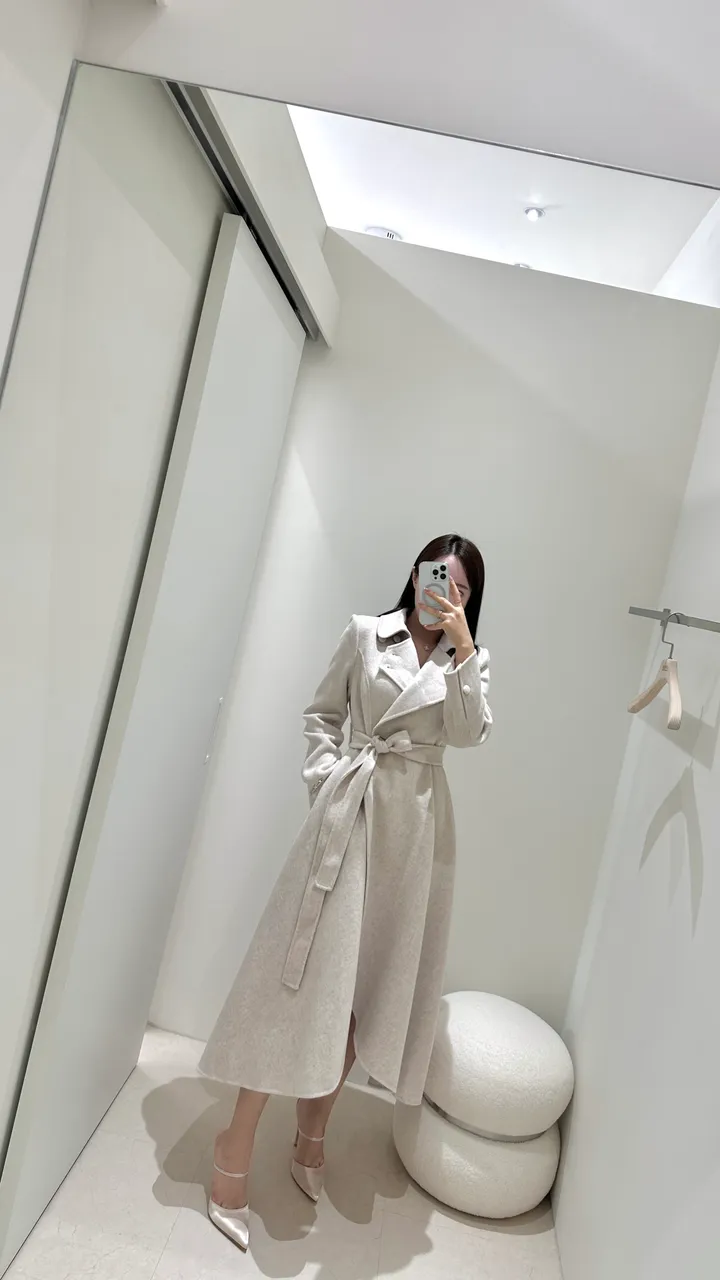 슬림 훌 핸드메이드 울 롱 코트 2color 상세 이미지 6