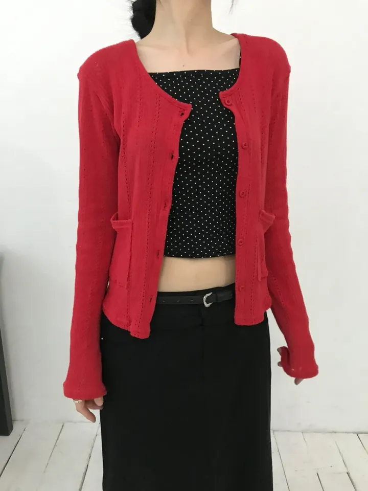 모에 펀칭 가디건(3color) 상세 이미지 25