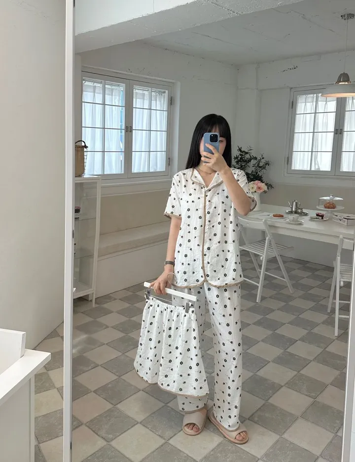 지지미 잠옷 홈웨어 여름파자마 3세트 (6color) 상세 이미지 40