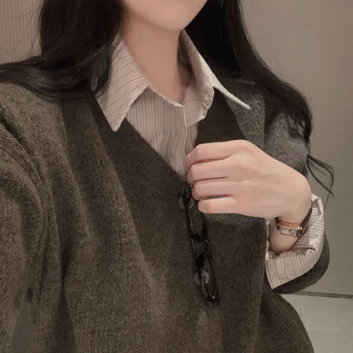 [인생가디건🤍]극여리 루즈핏 울 브이넥 니트 가디건 - 8color 상세 이미지 36