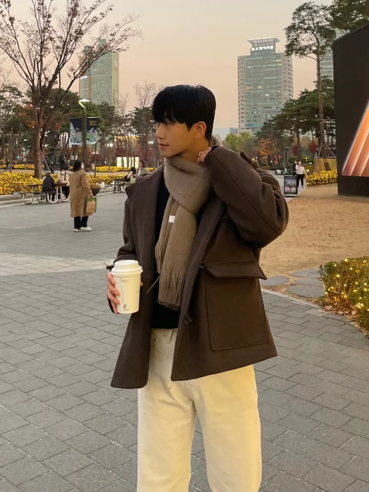 무드 울 후드 숏 코트 3 Color 상세 이미지 7