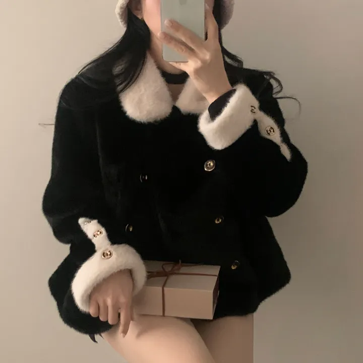 [따뜻해요/분위기갑🖤] 체코 밍크 퍼 루즈핏 카라자켓 - 2color 상세 이미지 10